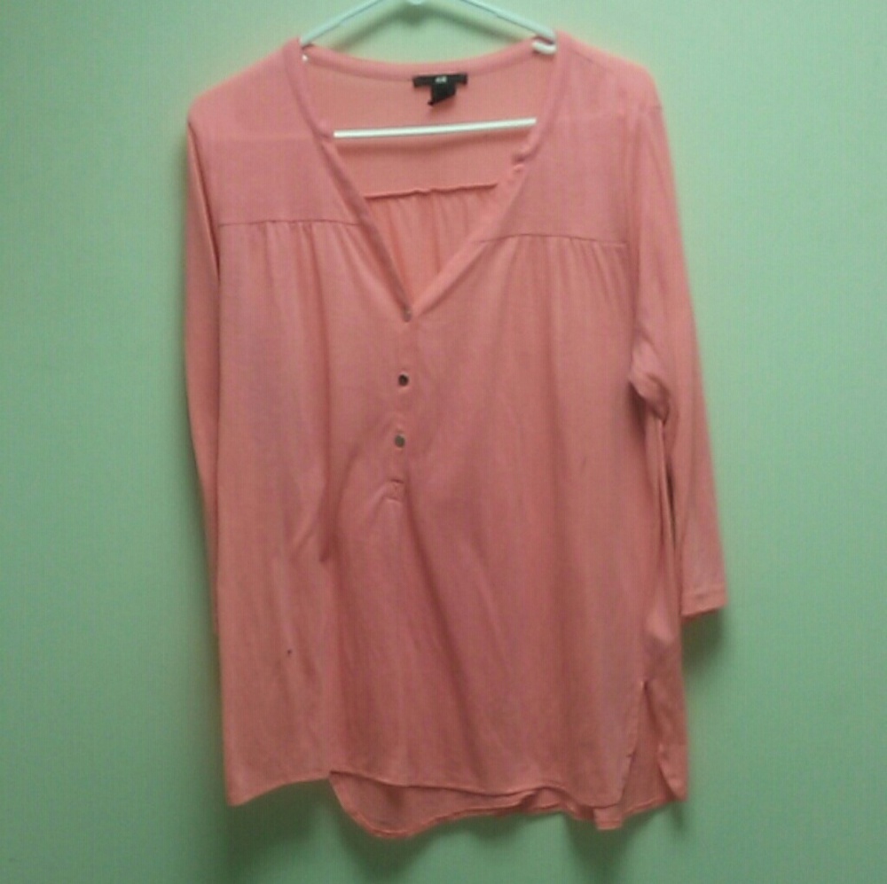 Hot Pink V neck